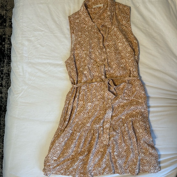 Lucky Brand Peach Button Down Mini Dress - Picture 3 of 4